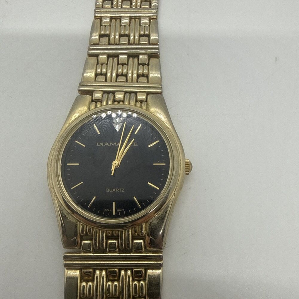 Diamante Diamond Quartz Men's Watch AWCLBIL 33062 Working